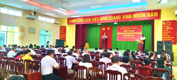 PHƯỜNG TRUNG AN TỔ CHỨC HỘI NGHỊ TỔNG KẾT CÔNG TÁC TỔ CHỨC ĐẠI HỘI ĐẠI BIỂU ĐẢNG BỘ LẦN THỨ I NHIỆM KỲ 2025 – 2030