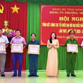 PHƯỜNG TRUNG AN TỔ CHỨC HỘI NGHỊ TỔNG KẾT CÔNG TÁC TỔ CHỨC ĐẠI HỘI ĐẠI BIỂU ĐẢNG BỘ LẦN THỨ I NHIỆM KỲ 2025 – 2030