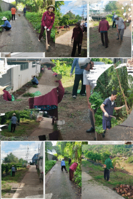 Ra quân tổng vệ sinh môi trường tại khu phố 6 phường Trung An