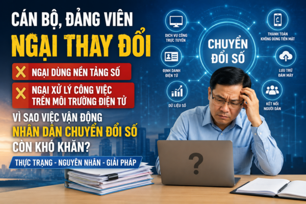 Rào cản chuyển đổi số từ tâm lý ngại công nghệ của cán bộ, đảng viên
