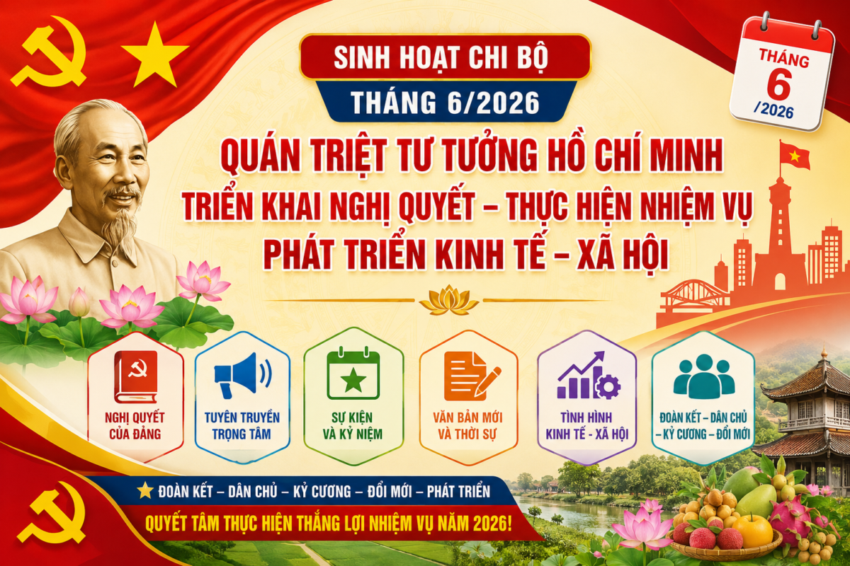 Sinh hoạt chi bo thang 6-2026