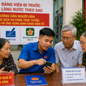 đảng viên gương mẫu trong chuyển đổi số tại khu phố